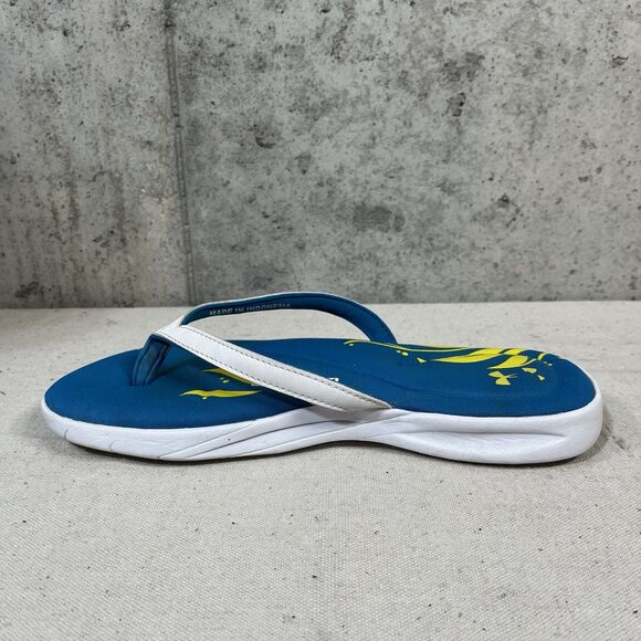 Under Armour 4D Foam Women's Size 8 Comfort Flip Flops Sandals Thong Blue - Picture 4 of 10